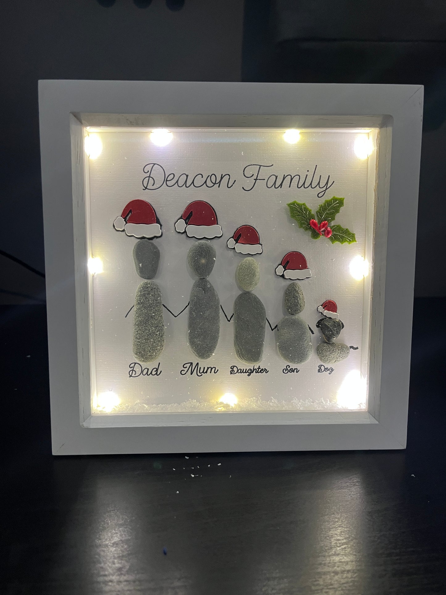 Family ChristmasPebble  Frame